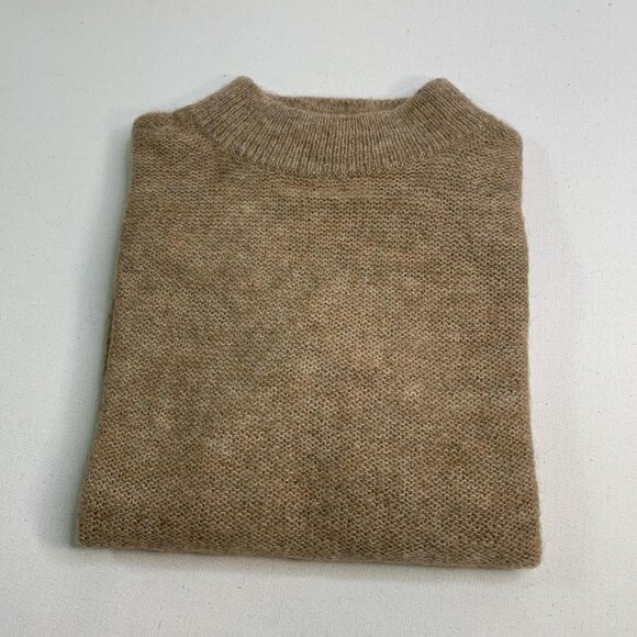 Banana Republic Cozy Tan Wool-Alpaca Sweater | Effortless Preppy Knit Pullover - Picture 5 of 8